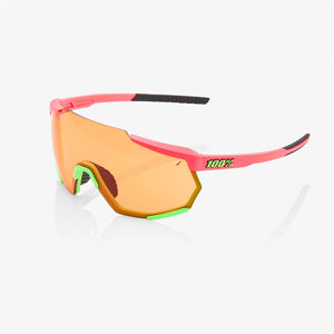 100% RACETRAP – MATTE WASHED OUT NEON PINK - PERSIMMON LENS