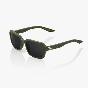 100% RIDELEY - SOFT TACT ARMY GREEN - BLACK MIRROR LENS