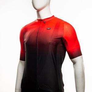 FTECH XOVER MENS JERSEY - RED BLK OMBRE